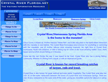 Tablet Screenshot of crystalriverflorida.net